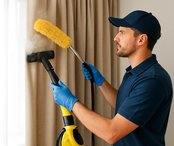 Trusted blind cleaning technician Matty Curtain Cleaning hamilton QLD
